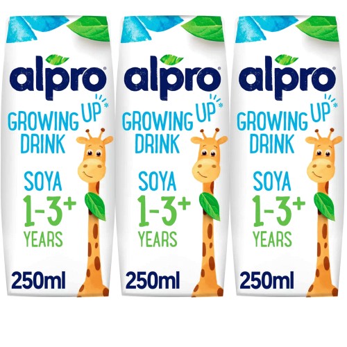 Alpro Soya Growing Up Long Life Drink 1-3+ Years Multipack (3 x 250ml)