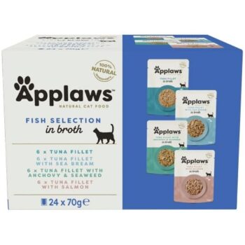 Applaws Cat Pouch Fish Selection in Broth (24 x 70g)