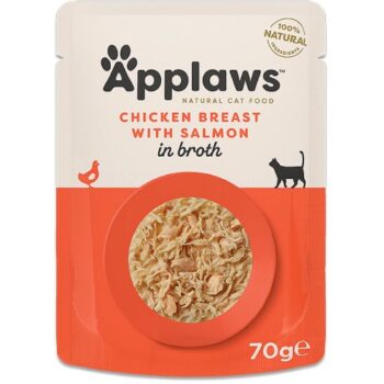 Applaws Natural Wet Adult Cat Food Chicken Breast With Salmon In Broth
