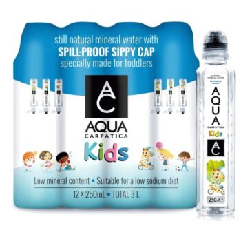 AQUA Carpatica Kids Sportscap Still Natural Mineral Water (12 x 250ml)