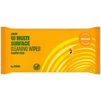 ASDA 60 Lemon Multi Surface Cleaning Wipes