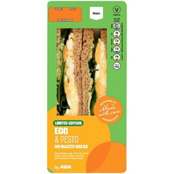 ASDA Limited Edition Egg & Pesto on Malted Bread