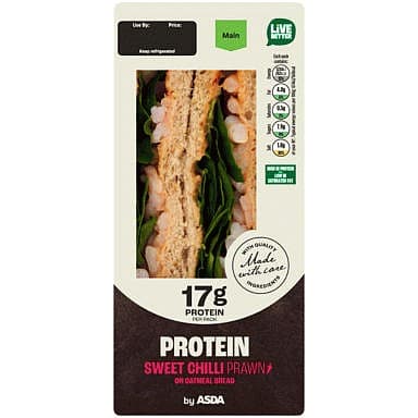 ASDA Protein Sweet Chilli Prawn on Oatmeal Bread