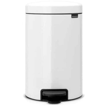Brabantia White Pedal Bin (12 Litre)
