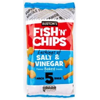 Burton's Fish 'N' Chips Salt & Vinegar Baked Snacks (5Pack) (25g)