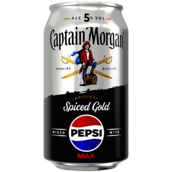 Captain Morgan Original Spiced Gold and Pepsi MAX Ready to Drink 5% vol can (330ml)