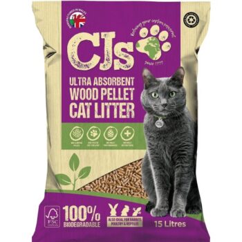 CJ's Wood Pellet Cat Litter (15 Litre)