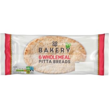 Co-op Bakery 6 Wholemeal Pitta Breads