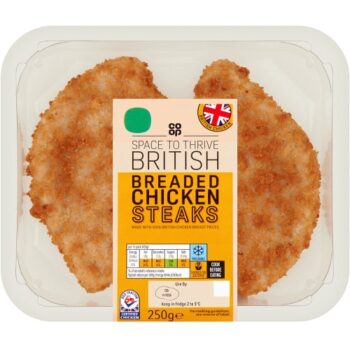 Co-op Breaded Chicken Steaks (250g)