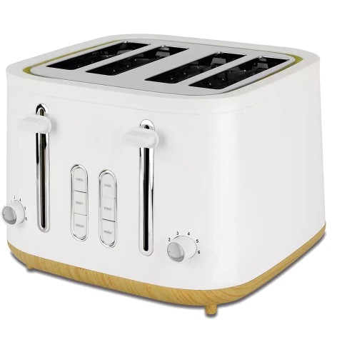 Cookworks T3225BE Scandi Style 4 Slice Toaster White