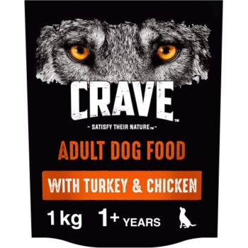 Crave Natural Grain Free Adult Complete Dry Dog Food Turkey & Chicken (1kg)