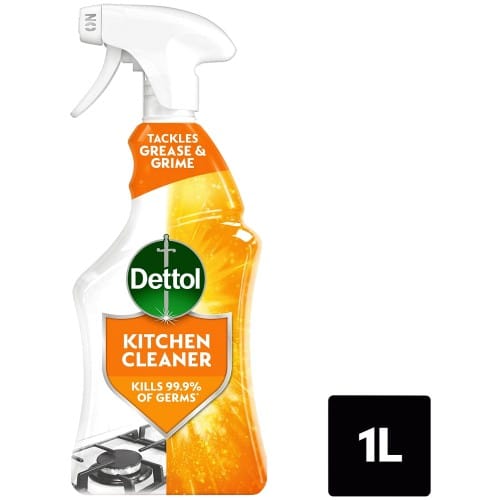 Dettol Power & Pure Antibacterial Disinfectant Kitchen Cleaning Spray (1 Litre)