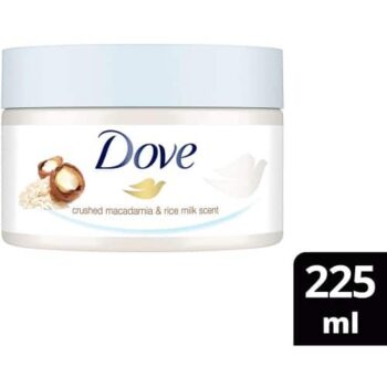 Dove Macadamia & Rice Milk Body Scrub (225ml)