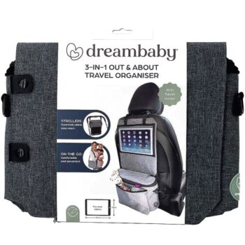 Dreambaby 3 in 1 Stroller Bag Change Bag + Car Organiser Grey