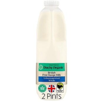 Duchy Organic Unhomogenised Whole Milk (2pts, 1.136l)