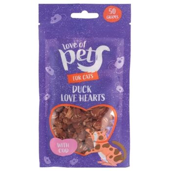 Duck & Cod Love Heart Cat Treats (50g)