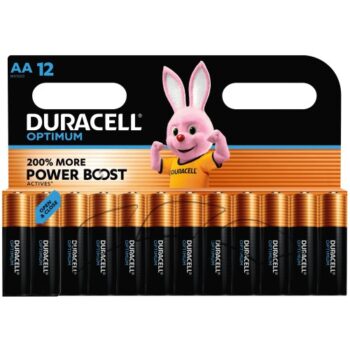 Duracell Optimum Alkaline AA Batteries LR6 (12)