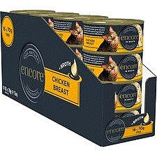Encore Wet Adult Cat Food Chicken Breast In Broth Tins (16 x 70g)