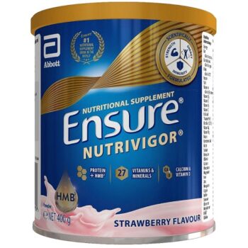 Ensure NutriVigor Strawberry Flavour Nutritional Shake With Protein & 27 Vitamins & Minerals (400g)