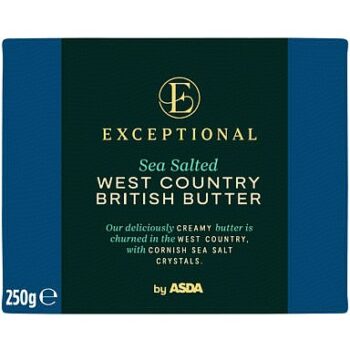 Exceptional by ASDA Sea Salted West Country British Butter (250g)