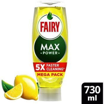 Fairy Max Power Washing Up Liquid Lemon (730ml)