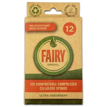 Fairy Original Eco Compostable Compressed Pop up Dish Cleaning Sponges