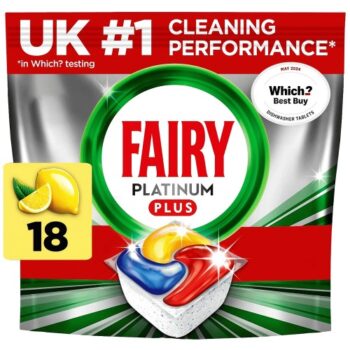 Fairy Platinum Plus All-in-One Dishwasher Tablets Lemon 18CT (18)
