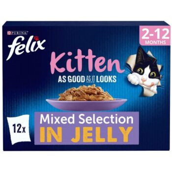 Felix As Good As it Looks Kitten Mixed in Jelly Wet Cat Food (12 x 85g)