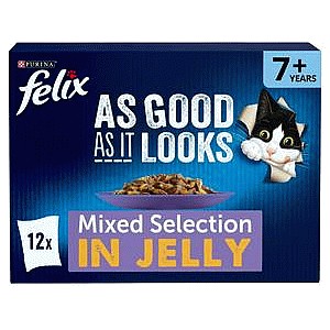 FELIX As Good As It Looks Senior 7+ Mixed In Jelly Wet Cat Food (12 x 85g)