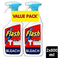 Flash Bleach Spray Twin Pack (800ml)