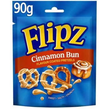 Flipz Cinnamon Bun Flavour Coated Pretzel Snacks (90g)