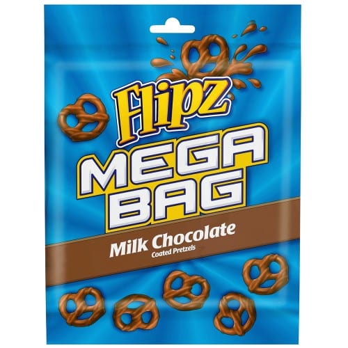 Flipz Mega Bag Milk Chocolate Coated Pretzel Snacks (150g)