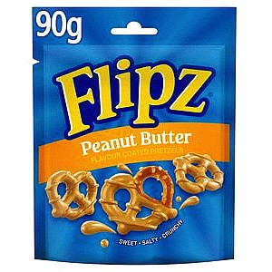 Flipz Peanut Butter Flavour Coated Pretzel Snacks (90g)