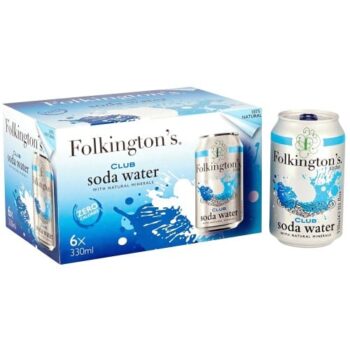 Folkington's Club Soda Water (6 x 330ml)