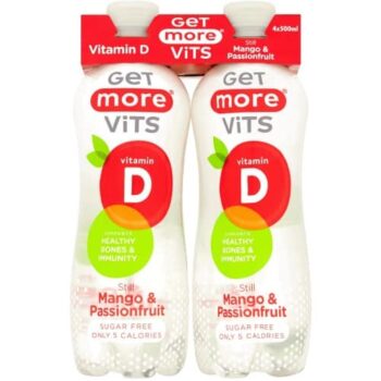 Get More Vits Vitamin D Still Mango & Passionfruit (4 x 500ml)