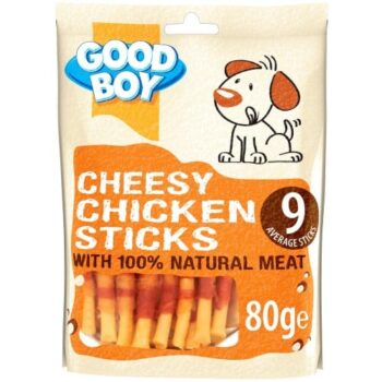 Good Boy Cheesy Chicken Sticks Dog Treats (80g)
