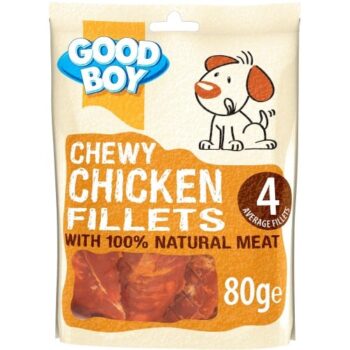 Good Boy Chewy Chicken Fillets Dog Treats (80g)