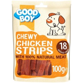 Good Boy Pawsley & Co Chewy Chicken Strips Dog Treats (100g)