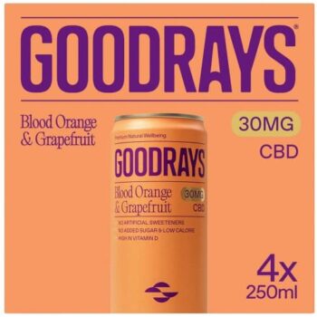 Goodrays Natural CBD Blood Orange Grapefruit Drink (4 x 250ml)