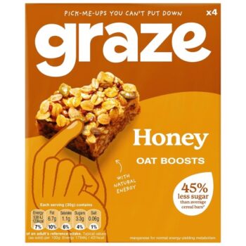 Graze Honey & Oat Bar (4 x 30g)