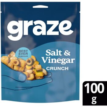 Graze Salt & Vinegar Crunch Sharing Bag Snack (100g)