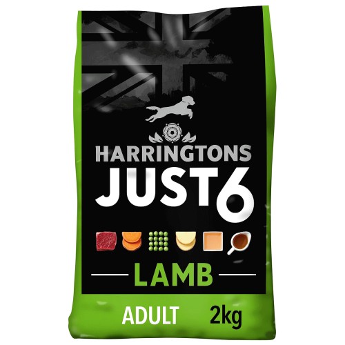 Harringtons Just 6 Lamb & Pea Dry Dog Food (2kg)