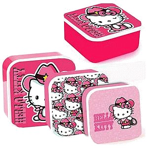 Hello Kitty 3 Piece Snack Pots