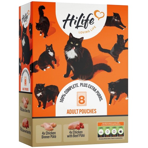 HiLife It's Only Natural Cat Food The Chicken One In Jelly (8 x 70g)