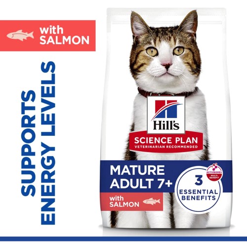 Hill's Science Plan Mature Adult Dry Cat Food With Salmon (1.5kg)