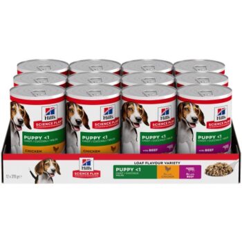 Hill's Science Plan Puppy Wet Food Variety Pack Chicken And Beef (12 x 370g)