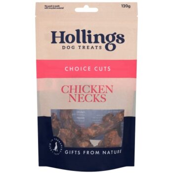Hollings 100% Natural Chicken Necks Dog Treats (120g)