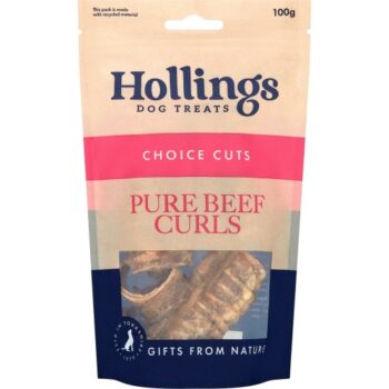 Hollings Dog Treats. Choice Cuts Pure Beef Curls