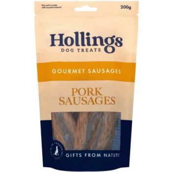 Hollings Pork Sausages Natural Dog Treats (200g)