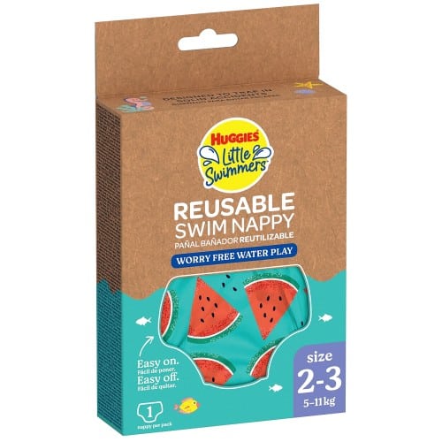 Huggies Little Swimmers Reusable Swim Pant Watermelon Size 2-3 (5-11kg)